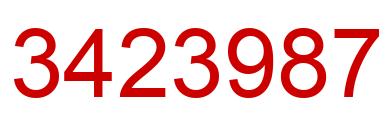 Number 3423987 red image