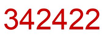 Number 342422 red image