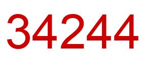 Número 34244 imagen rojo