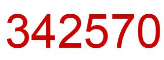Number 342570 red image