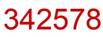 Number 342578 red image