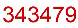 Número 343479 imagen rojo