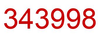 Number 343998 red image