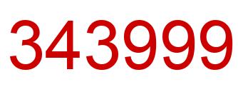 Number 343999 red image