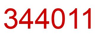 Number 344011 red image