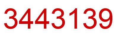 Number 3443139 red image