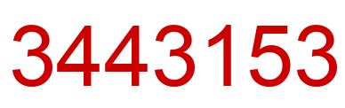 Number 3443153 red image