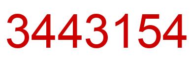 Number 3443154 red image