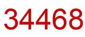 Number 34468 red image