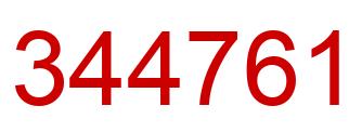 Number 344761 red image