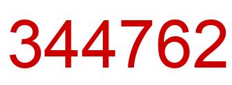 Number 344762 red image