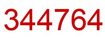 Number 344764 red image