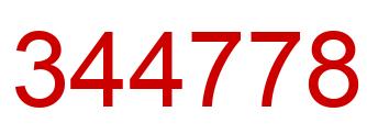 Number 344778 red image