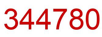 Number 344780 red image