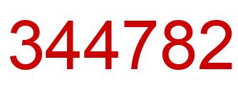Number 344782 red image