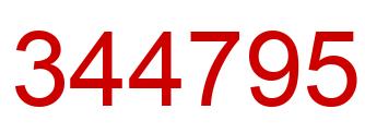 Number 344795 red image
