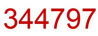 Number 344797 red image