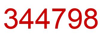 Number 344798 red image