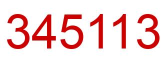 Number 345113 red image