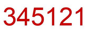 Number 345121 red image