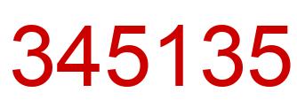 Number 345135 red image