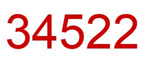 Number 34522 red image