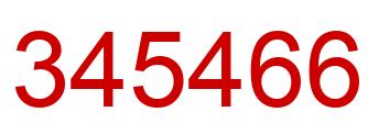 Number 345466 red image