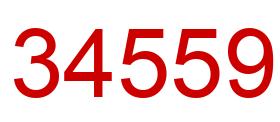 Number 34559 red image