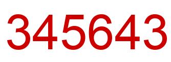Number 345643 red image