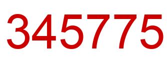Number 345775 red image