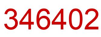 Number 346402 red image
