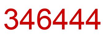 Number 346444 red image