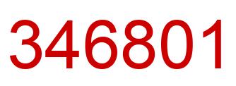 Number 346801 red image
