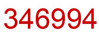 Number 346994 red image