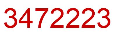 Number 3472223 red image