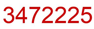 Number 3472225 red image