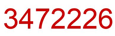Number 3472226 red image