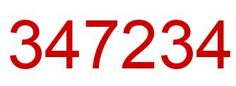 Number 347234 red image