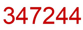Number 347244 red image