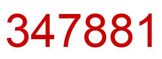 Number 347881 red image