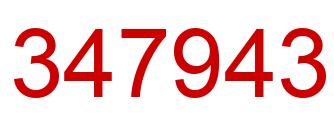 Number 347943 red image