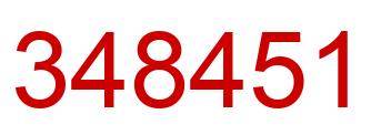Number 348451 red image