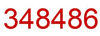 Number 348486 red image