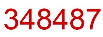 Number 348487 red image