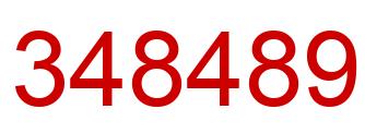 Number 348489 red image