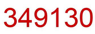 Number 349130 red image