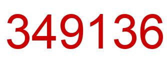 Number 349136 red image