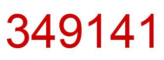 Number 349141 red image