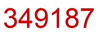 Number 349187 red image