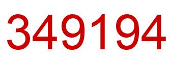 Number 349194 red image